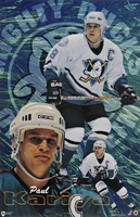 1998 Paul Kariya Anaheim Mighty Ducks Original Norman James Poster OOP