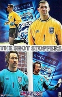 2000"The Shot Stoppers"Original Starline Poster ENGLAND GOALIES Seaman & Martyn