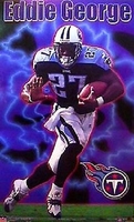 1999 Eddie George Tennessee Titans Original Starline Poster OOP