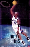 2002 Michael Jordan Outer Limits Washington Wizards Original Starline Poster OOP