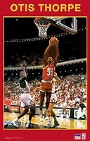 1991 Otis Thorpe Houston Rockets Original Starline Poster OOP