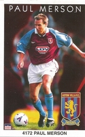 PAUL MERSON ASTON VILLA Original Starline Poster MINI Promo Piece 3x5