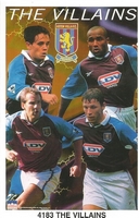 THE VILLAINS ASTON VILLA COLLAGE  Original Starline Poster MINI Promo Piece 3x5
