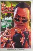 The Rock Collage Original Funky Posters Wrestling MINI Promo Piece 3x5