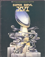 Super Bowl XVI Football Program Cincinnati Bengals San Francisco 49ers 1982 NICE