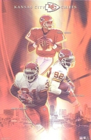 2003 Kansas City Chiefs Collage Original Starline Poster OOP Holmes Green Hall