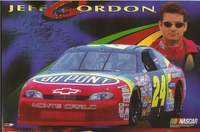 Jeff Gordon Dupont 24 NASCAR Poster MINI Promo Piece 3x5