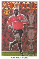 ANDY COLE MANCHESTER UNITED Original Starline Poster MINI Promo Piece 3x5