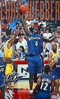 1998 Chris Webber Washington Wizards Original Starline Poster OOP