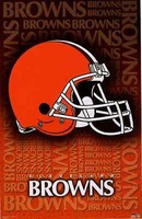 2001 Cleveland Browns Helmet Logo Original Starline Poster OOP