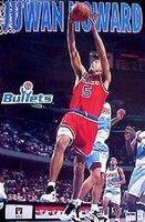 1995 Juwon Howard Washington Bullets Original Starline Poster OOP
