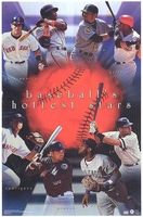 2002 MLBs Hottest Stars Original Starline Poster OOP Jeter Bonds Arod Griffey