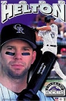 2001 Todd Helton Collage Colorado Rockies Original Starline Poster OOP