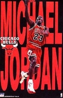 1997  Michael Jordan Chicago Bulls Red Letters Original Starline Poster OOP