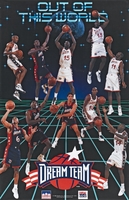 1996 Dream Team Collage Original Starline Poster OOP w/ Shaq Hill Malone Hakeem