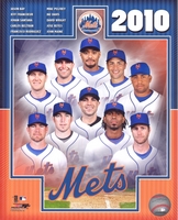 2010 New York Mets Composite 8X10 Glossy Photo by Photofile Wright Reyes Santana