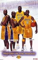 2003 Los Angeles Lakers Collage Orig.Starline Poster OOP Shaq Kobe Payton Malone