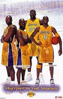 2003 Los Angeles Lakers Collage Orig.Starline Poster OOP Shaq Kobe Payton Malone