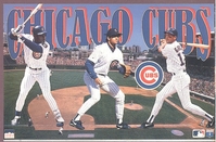 Sandberg Dawson Grace CHICAGO CUBS COLLAGE Starline Poster MINI Promo Piece 3x5