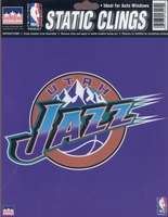 12 Utah Jazz 6 inch Static Cling Stickers