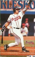 1994 Ryan Klesko Atlanta Braves Original Starline Poster OOP