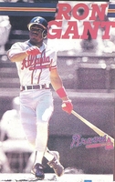 1991 Ron Gant B&W Atlanta Braves Original Starline Poster OOP