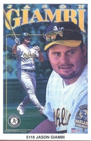 Jason Giambi OAKLAND A's Starline Poster MINI Promo Piece 3x5