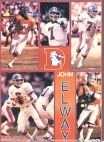 1990 Starline JOHN ELWAY Broncos Monster Poster MINI Promo Piece RARE