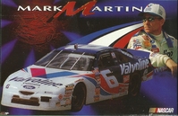 Mark Martin Valvoline 6 NASCAR Poster MINI Promo Piece 3x5