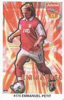 EMMANUEL PETIT ARSENAL FC Original Starline Poster MINI Promo Piece 3x5
