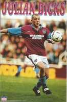 JULIAN DICKS ASTON VILLA FC Original Starline Poster MINI Promo Piece 3x5