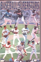 Griffey Ripken Bonds Piazza Gwynn MLB STARS Starline Poster MINI Promo Piece 3x5
