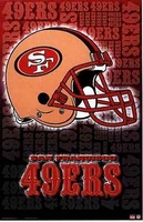 2001 San Francisco 49ers  Logo Original Starline Poster OOP