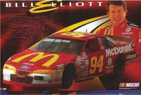 Bill Elliott McDonalds 94 NASCAR Poster MINI Promo Piece 3x5