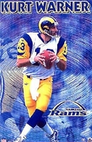 1999 Kurt Warner St Louis Rams Original Starline Poster OOP