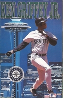 Ken Griffey Skyline SEATTLE MARINERS Orig. Starline Poster MINI Promo Piece 3x5
