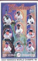 Jeter Rivera 99 Champs NEW YORK YANKEES Starline Poster MINI Promo Piece 3x5