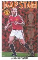 JAAP STAM MANCHESTER UNITED Original Starline Poster MINI Promo Piece 3x5