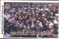 1999 DALLAS STARS CUP CHAMPS Original Starline Poster MINI Promo Piece 3x5