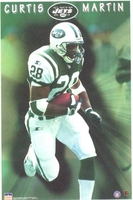 1998 Curtis Martin New York Jets Original Starline Poster OOP