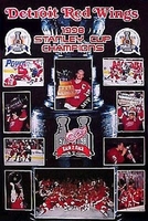 1998 Detroit Red Wings Back to Back Champs Original Norman James Poster OOP