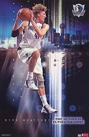 2003 Dirk Nowitzki Dallas Mavs Original Starline Action Poster OOP