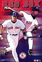 2000 Boston Red Sox Collage Pedro & Nomar Original Starline Poster OOP