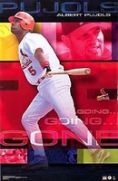 2002 Albert Pujols St Louis Cardinals Original Starline Action Poster OOP