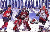 1997 Colorado Avalanche Collage Original Starline Poster OOP Roy Sakic Forsberg
