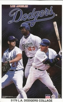 Brown Mondesi LA DODGERS COLLAGE  Original Starline Poster MINI Promo Piece 3x5