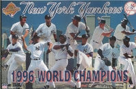 1996 NEW YORK YANKEES CHAMPS Jeter Rivera Starline Poster MINI Promo Piece 3x5