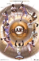 2002 San Francisco Giants NL Champs  Original Starline Poster OOP w/ Bonds