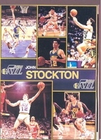 1990 Starline JOHN STOCKTON  Jazz Monster Poster MINI Promo Piece RARE