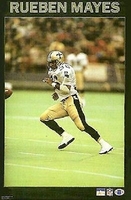 1987 Ruben Mayes New Orleans Saints Original Starline Poster OOP RARE